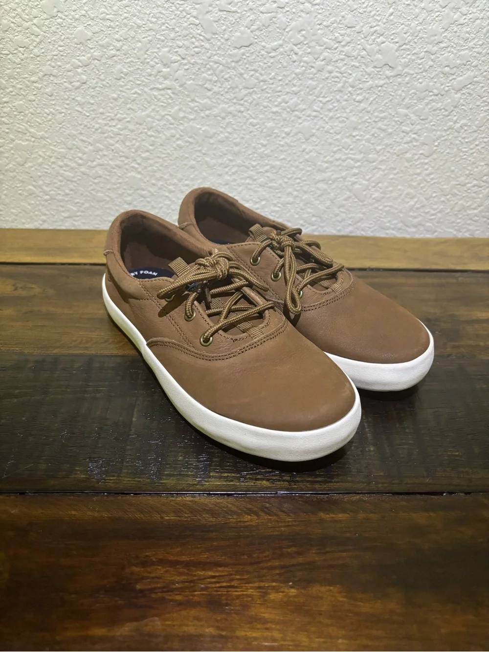 ✨NEW Little Kids Sperry Spinnaker Washable Tan Lace-Up Dress Sneakers- Size 1M✨